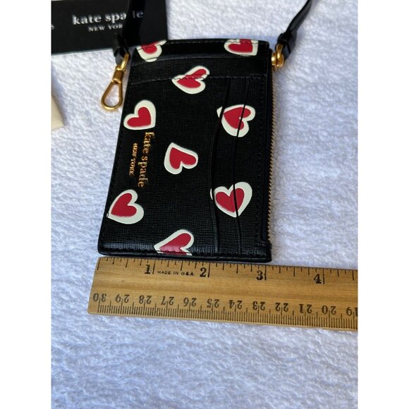 Kate Spade Morgan Stencil Hearts Card Case Wristlet Saffiano Leather KE351 - Picture 10 of 10